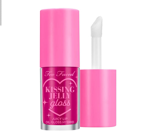 TOO FACED KISSING JELLY LIP OIL GLOSS RASPBERRY