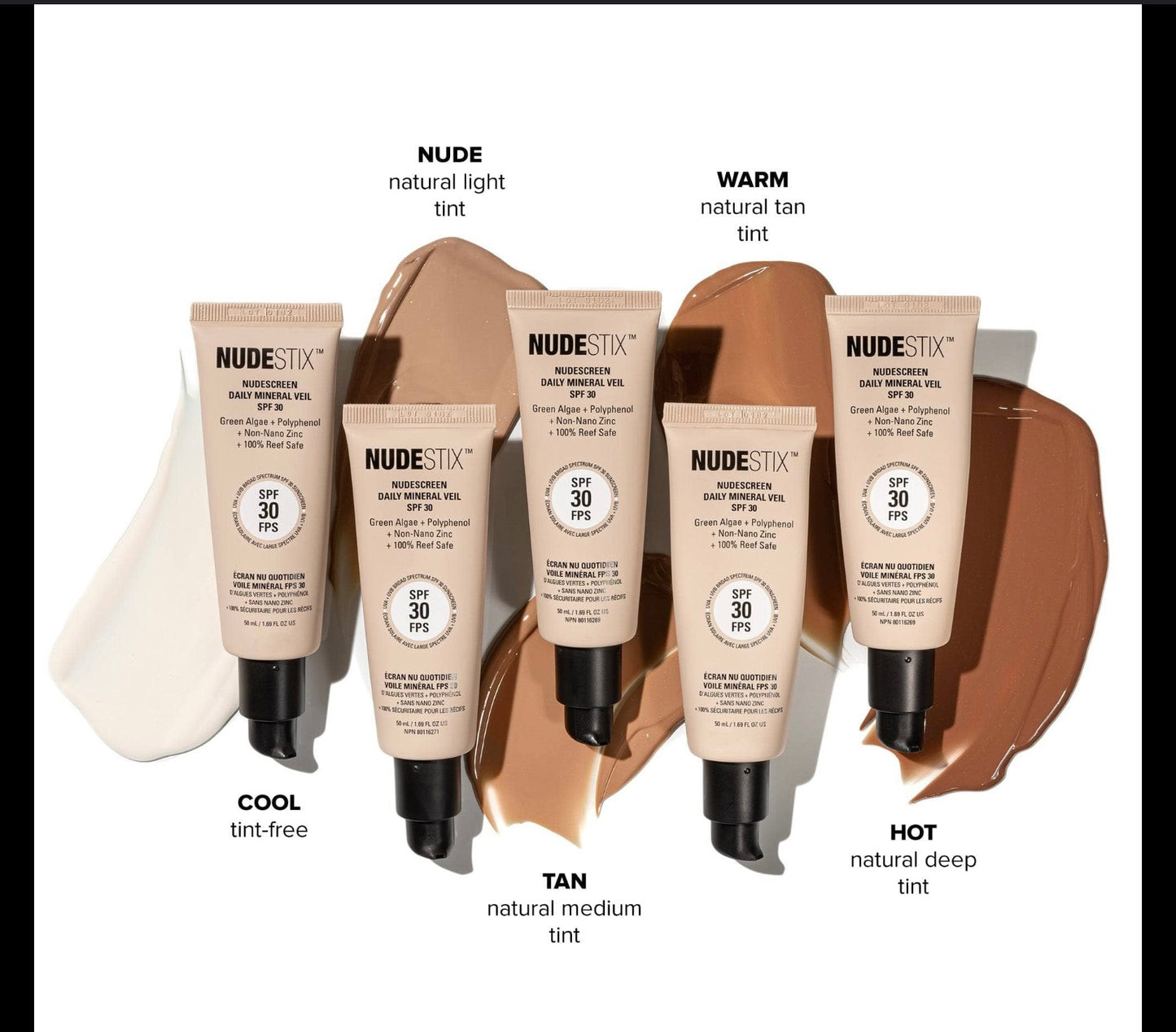 NUDESTIX NUDESCREEN DAILY MINERAL VEIL SPF30 TAN