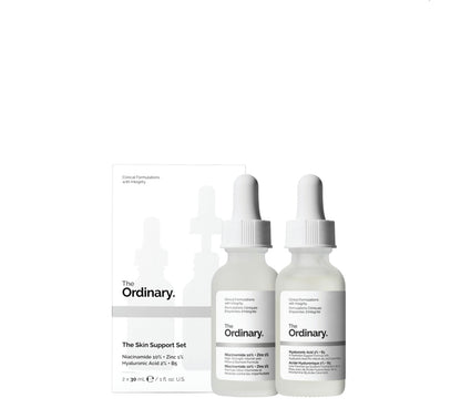 The ordinary the skin support set niacinamide + hyaluronic acid 30 ml