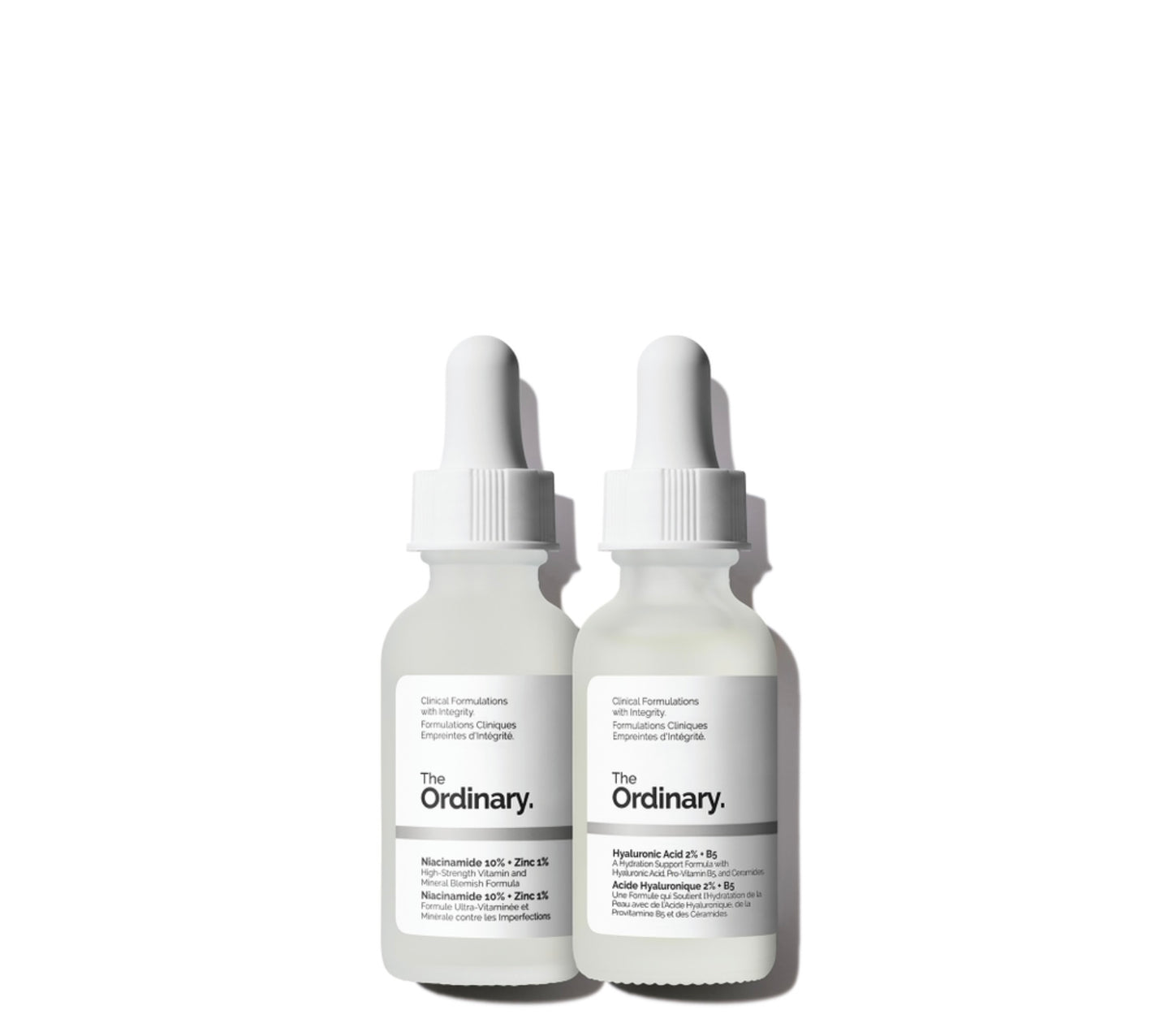 The ordinary the skin support set niacinamide + hyaluronic acid 30 ml