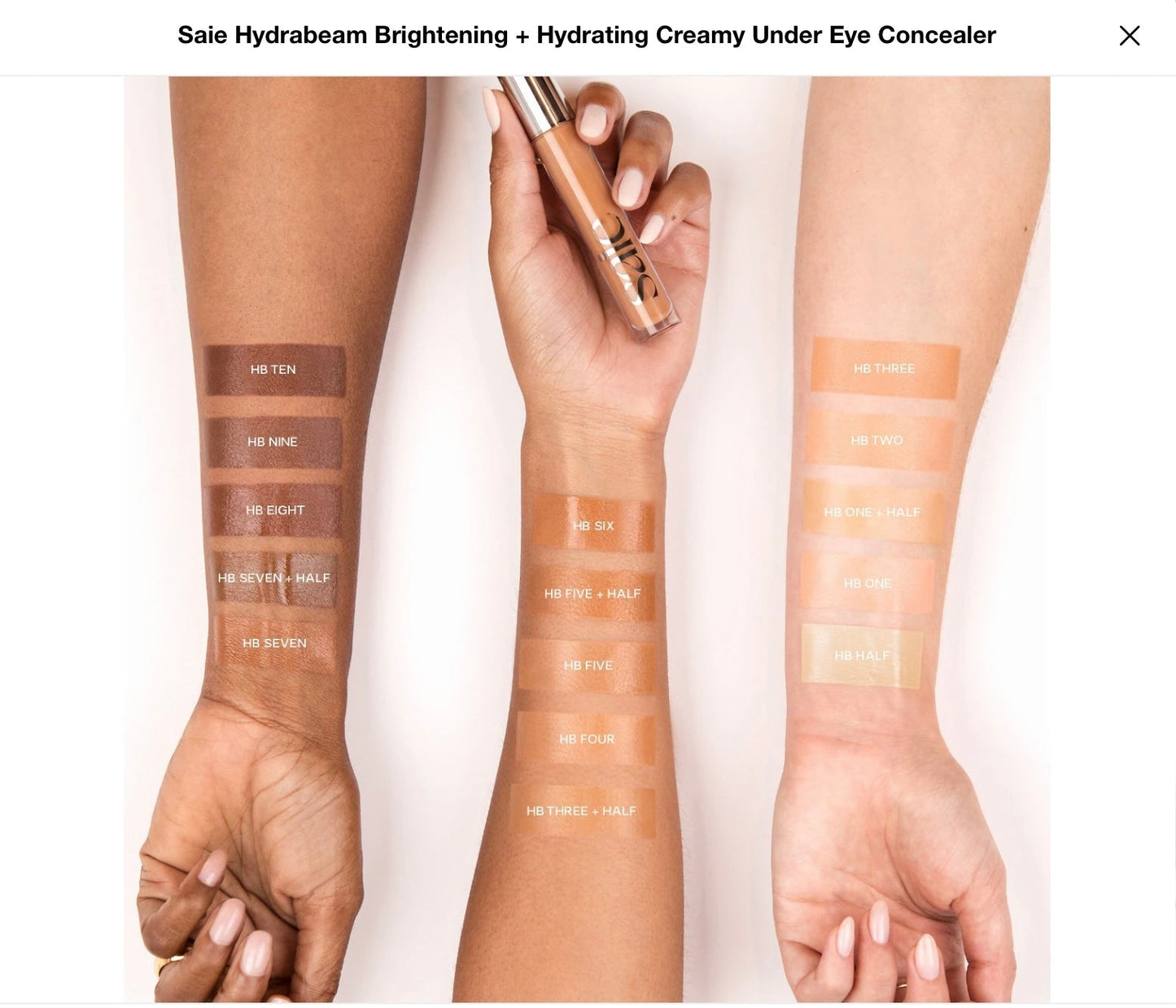 SAIE HYDRABEAM SHEER BRIGHTENING UNDER EYE CONCEALER 1.5