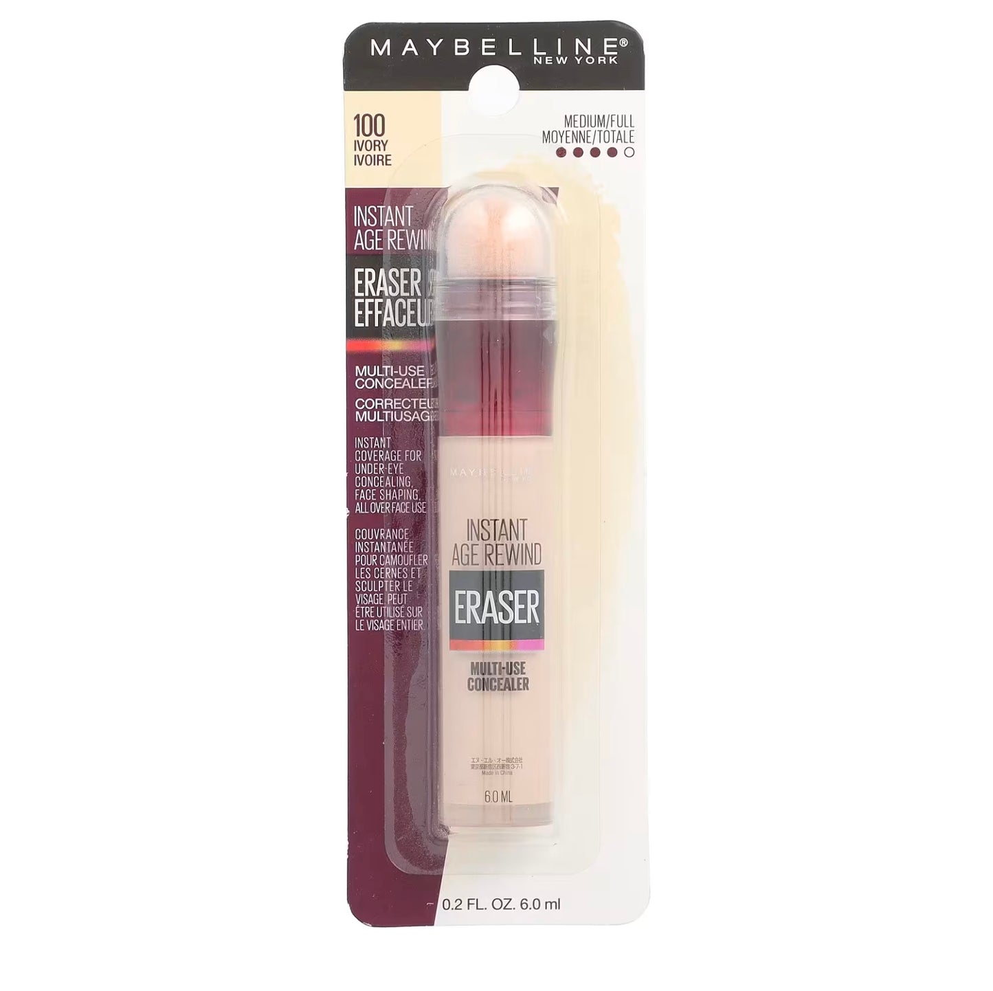 Maybelline concealer instant age rewind - shade ivory 100