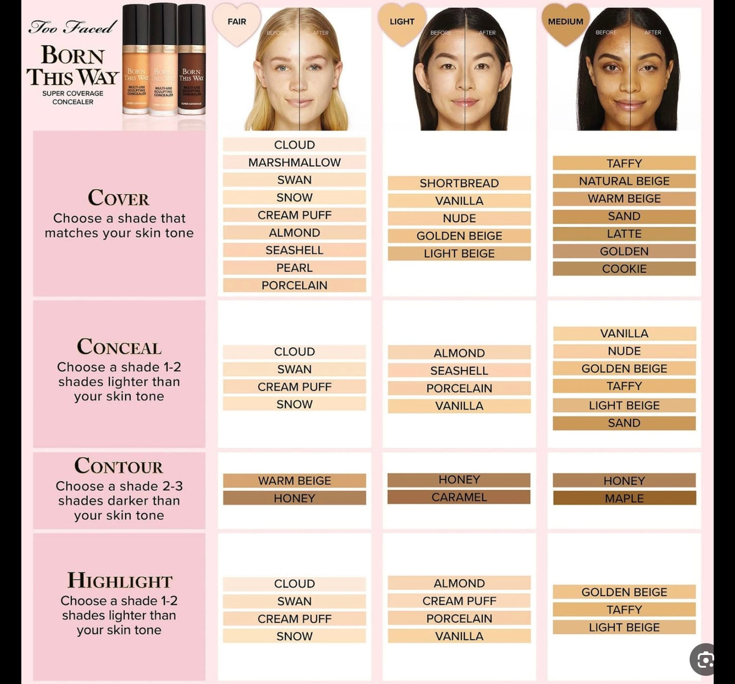 TOO FACED BORN THIS WAY SUPER COVERAGE MULTI-USE CONCEALER -