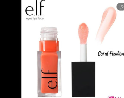 Elf glow reviver lip oil - shade coral orange