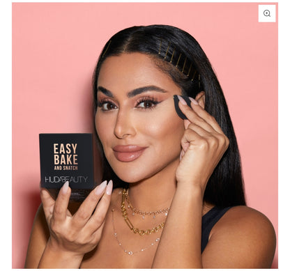 HUDA BEAUTY EASY BAKE AND SNATCH PRESSED POWDER -peach pie