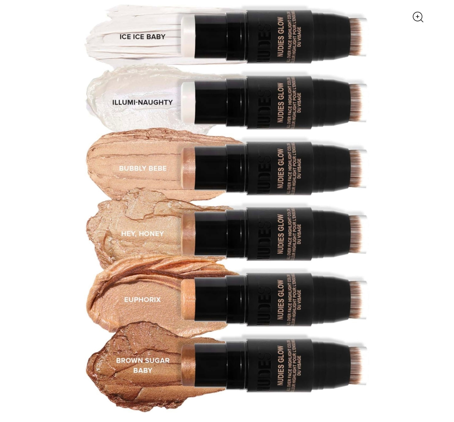 NUDESTIX NUDIES ALL OVER FACE COLOR GLOW HIGHLIGHTER ICE ICE BABY