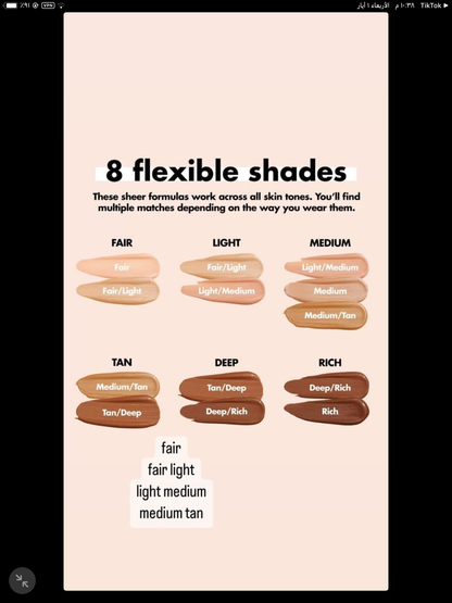 Elf halo glow liquid filter foundation - light / medium 3